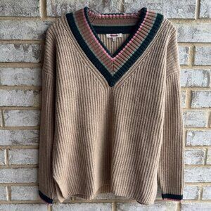 Madewell Long Sleeve Wool Blend Knit V Neck Sweater Women's Size XS